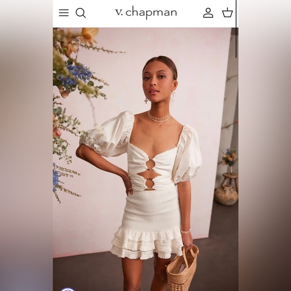 V. Chapman | The Valerie Dress in Natural - Picture 3 of 8